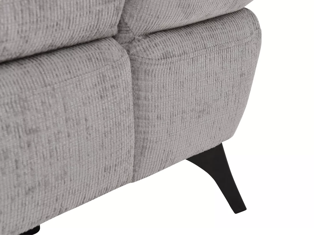 Canapé d'angle gauche convertible en tissu texturé gris SURDELI