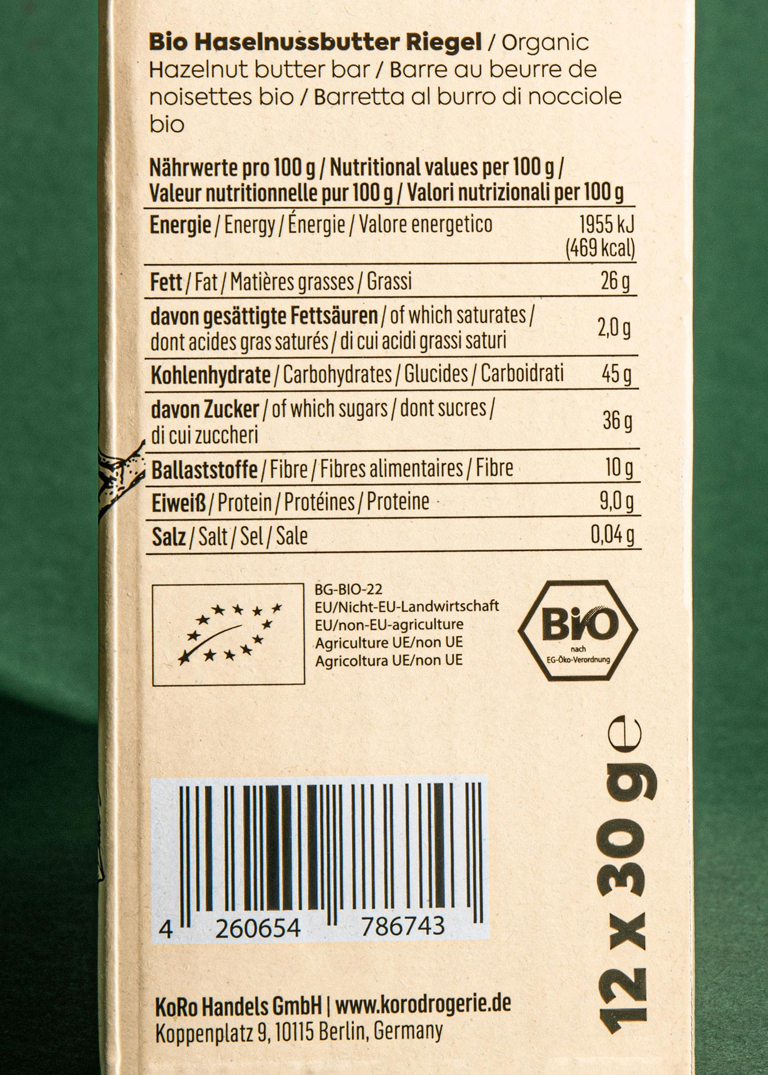 Bio Nut Butter Bar Hazelnut 30 g