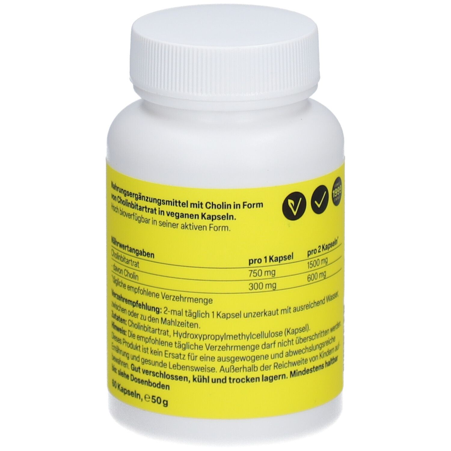ZeinPharma® Cholin Kapseln 600 mg
