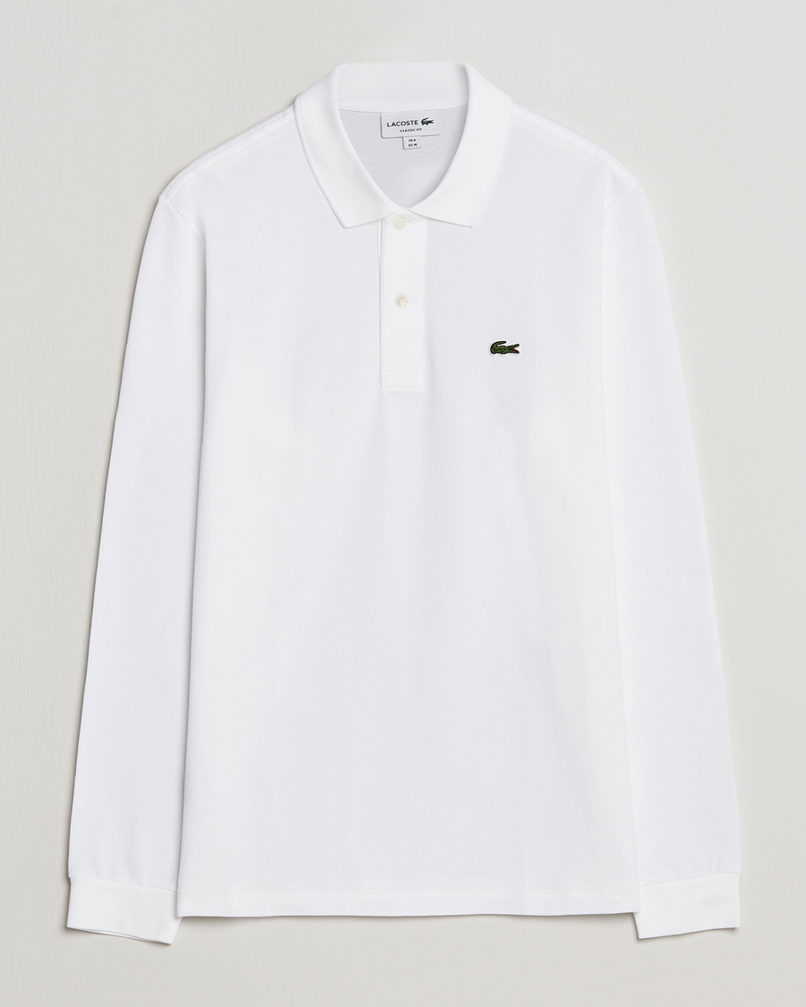 Lacoste Original Long Sleeve Polo Piké White