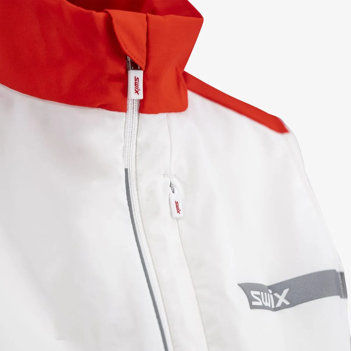 Swix Women's Roadline Wind Vest Bright White/Fiery Red
