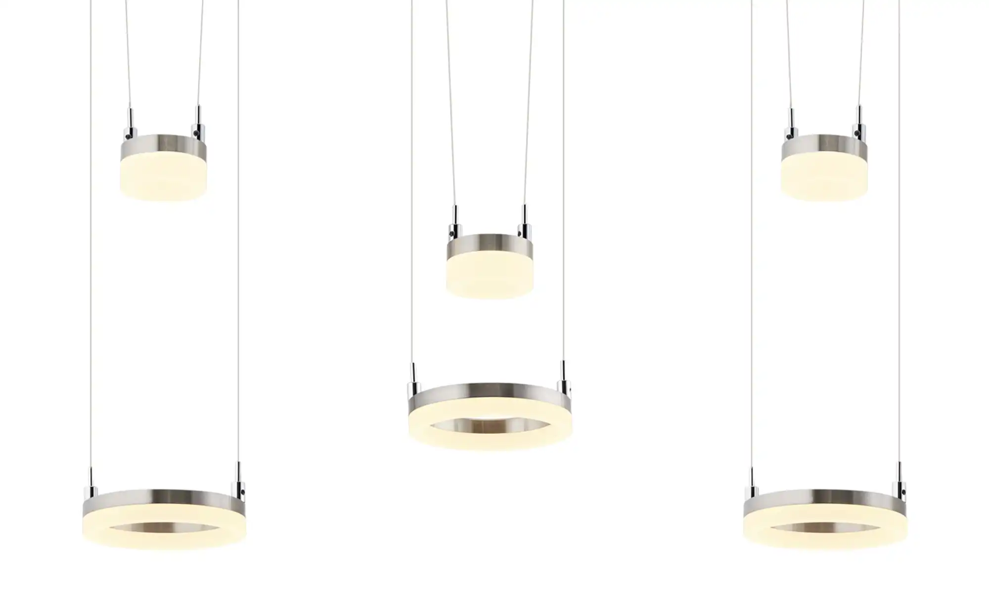 Meisterleuchten LED-Pendelleuchte, 6-flammig, nickel matt