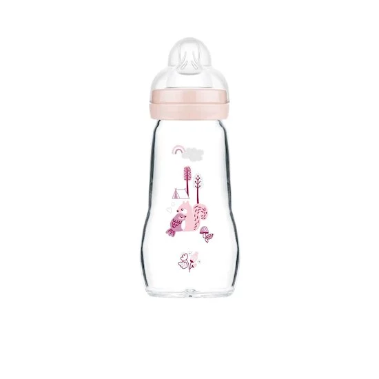 Biberon en verre   Rose        260 ml   de               Mam