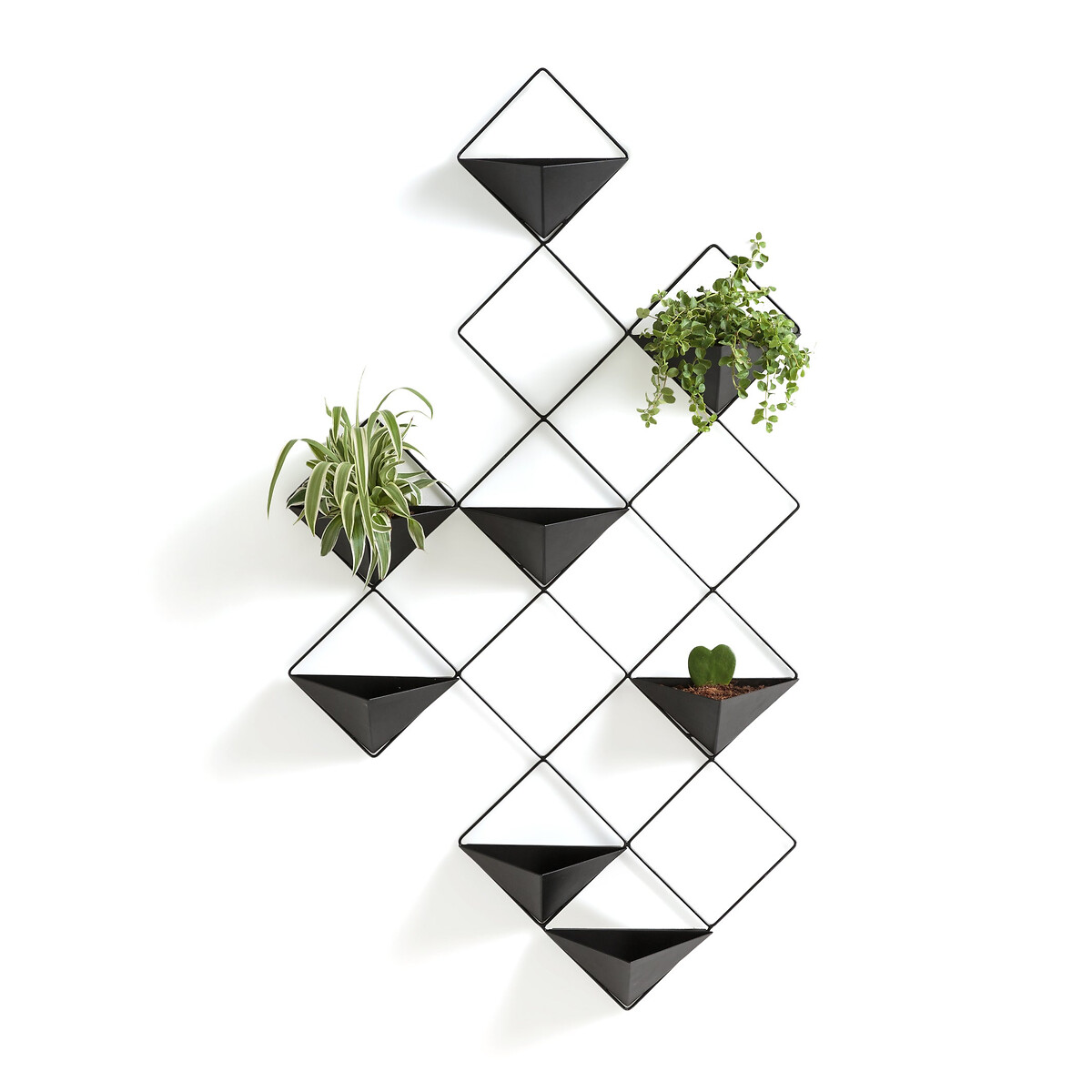 LA REDOUTE INTERIEURS<br>Vaso de parede em metal, Ikebana