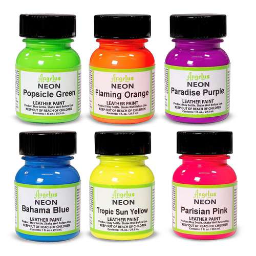 Angelus® NEON Acrylic Lederfarbe, einzeln