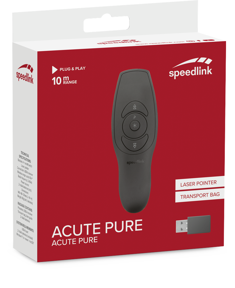 Speedlink - ACUTE PURE Presenter, sort