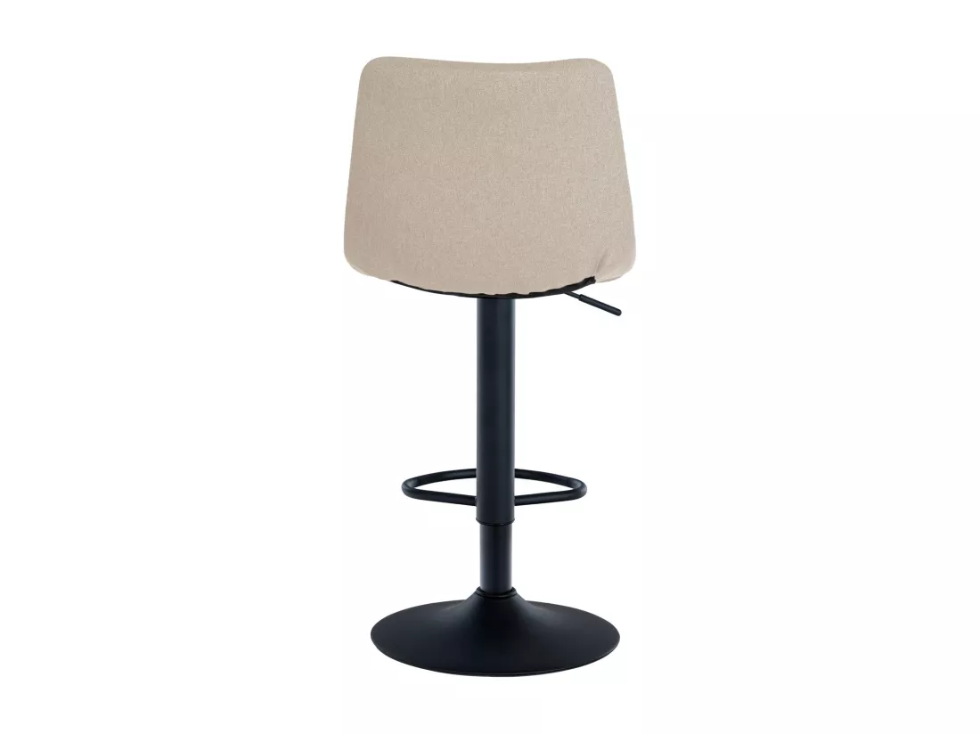 Tabouret de bar - Tissu & Métal - Crème - Jerry