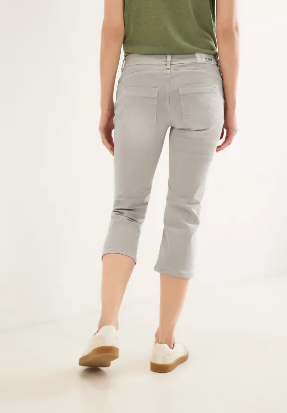 Casual Fit 3/4 Jeans - light stone sand washed