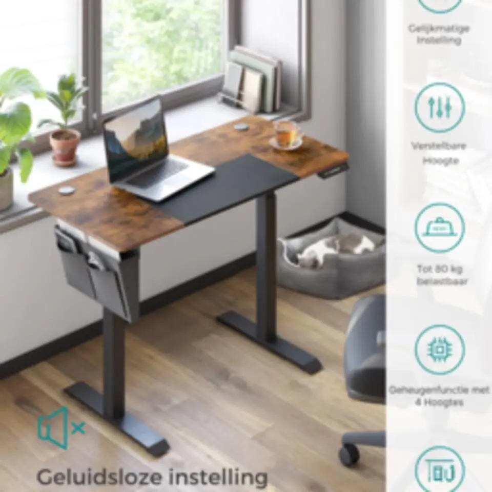 Parya Home Elektrisch Verstelbaar Bureau - Hoogte Verstelbaar