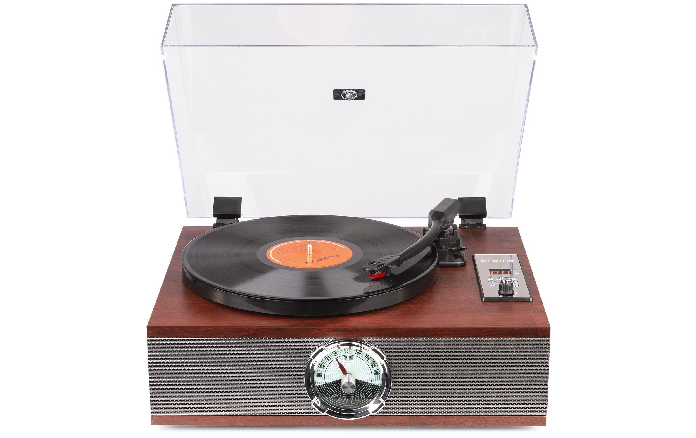 Plattenspieler mit Bluetooth RP180 Dunkelbraun<br>Plattenspieler mit Bluetooth-Empfänger, CD-Spieler und FM-Radio