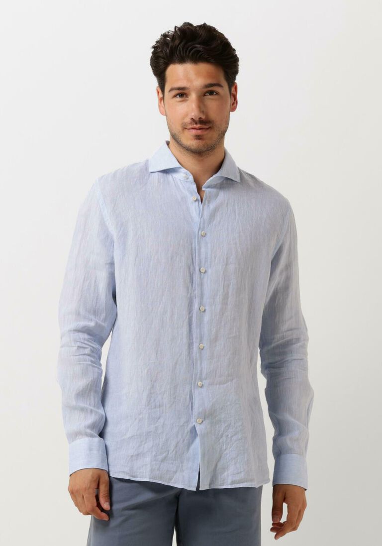 PROFUOMO lichtblauwe profuomo klassiek overhemd shirt x-cutaway sc linnen