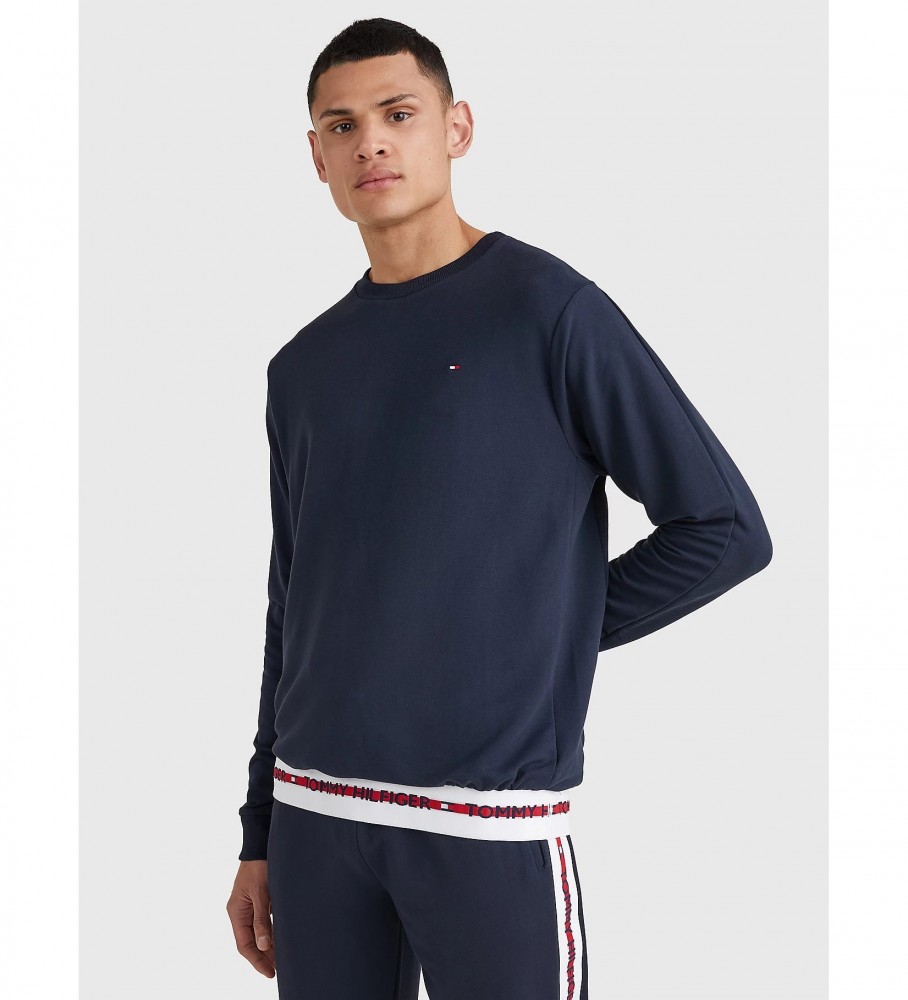 Moletom Tommy Hilfiger com inscrição, azul marinho