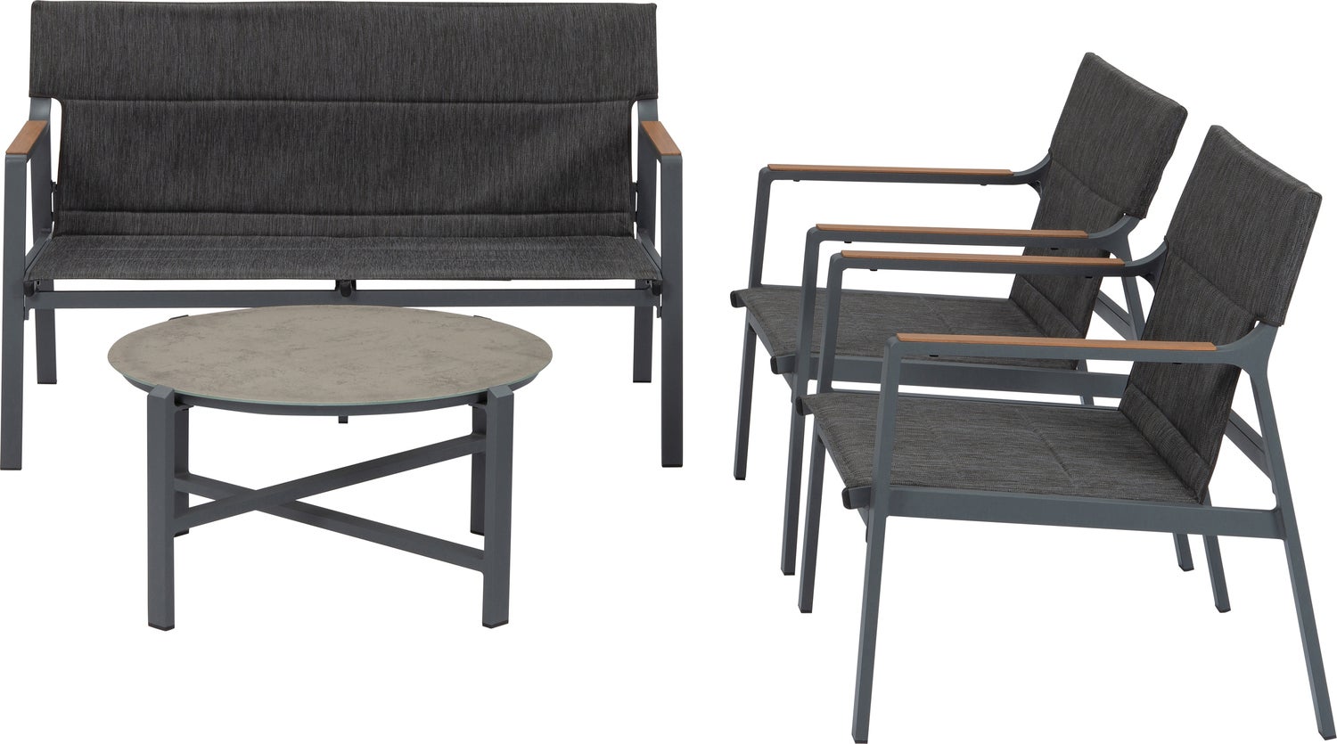 Intratuin 4-zits loungeset Derby grijs
