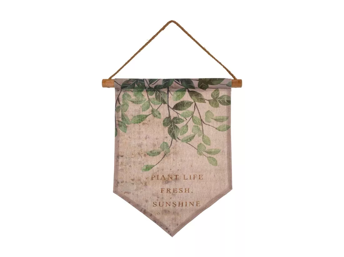Toile parchemin imprimée sur tissu 33x38x2h