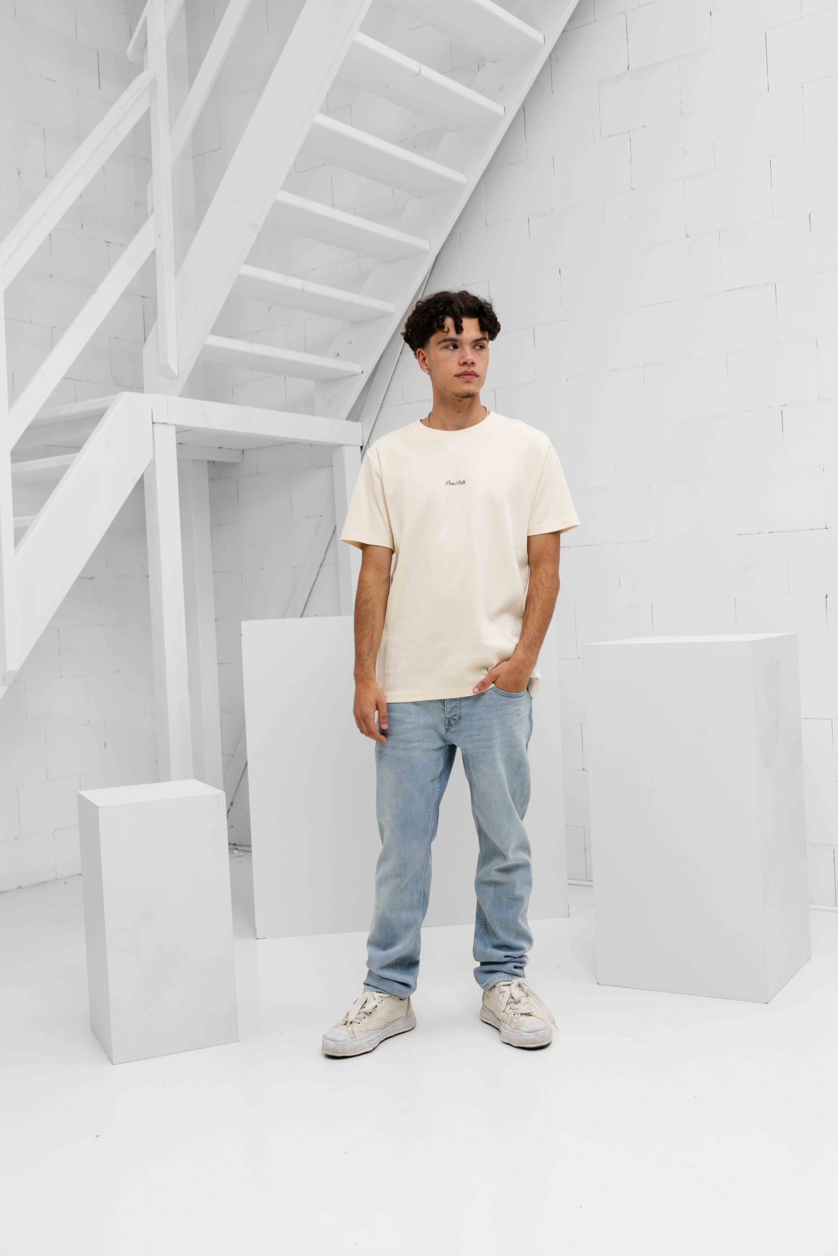 Pure Path Riva View T-Shirt Heren Beige