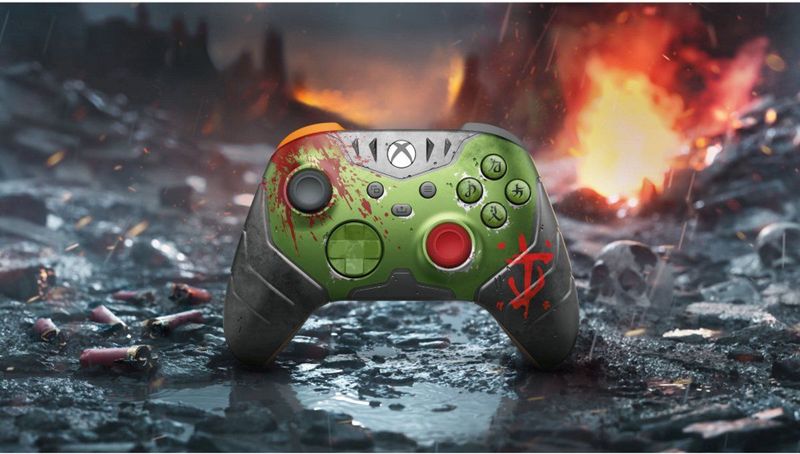 Microsoft - Xbox Doom The Dark Ages Limited Edition Controller - Grijs - Kunststof