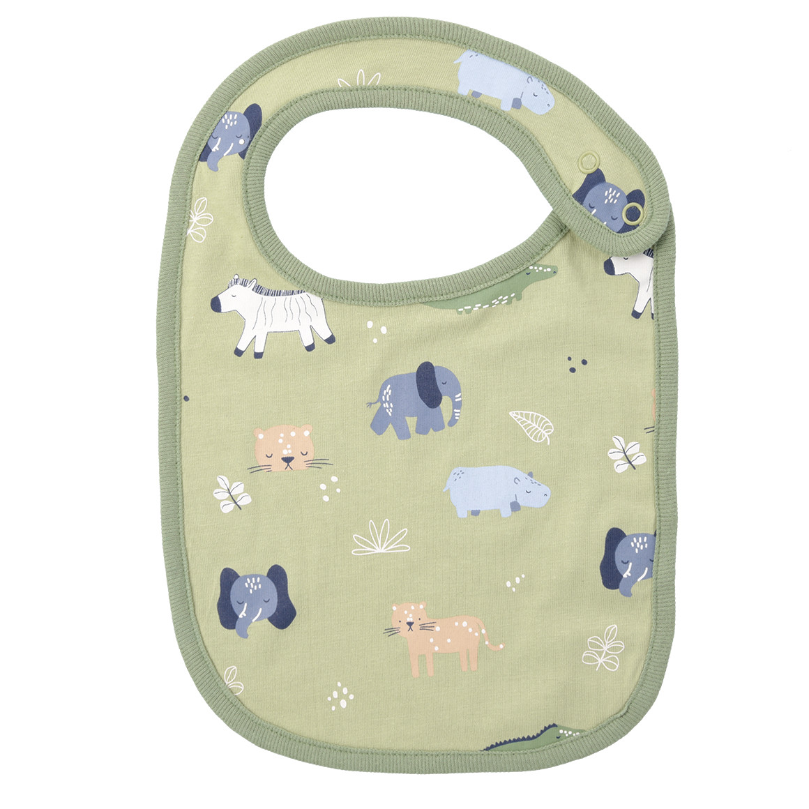 Topomini 3 Baby Lätzchen mit Motiven oliv / hellbeige / weiss