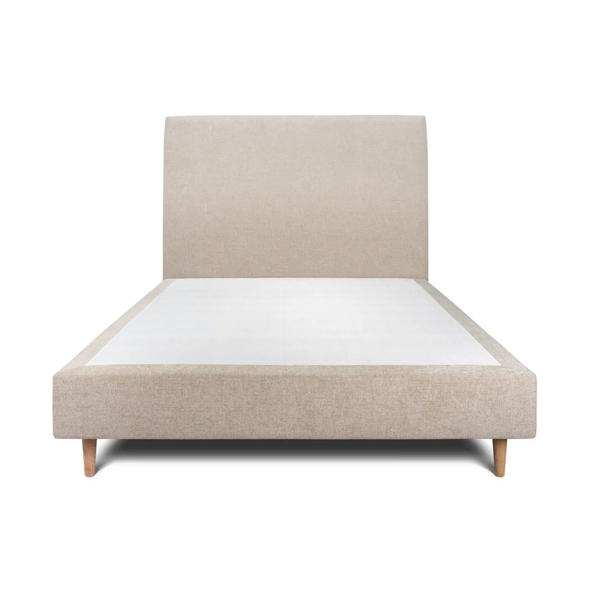 Sommeil de plomb Lit 140x190cm - Tête de lit et sommier tapissier - Beige brun
