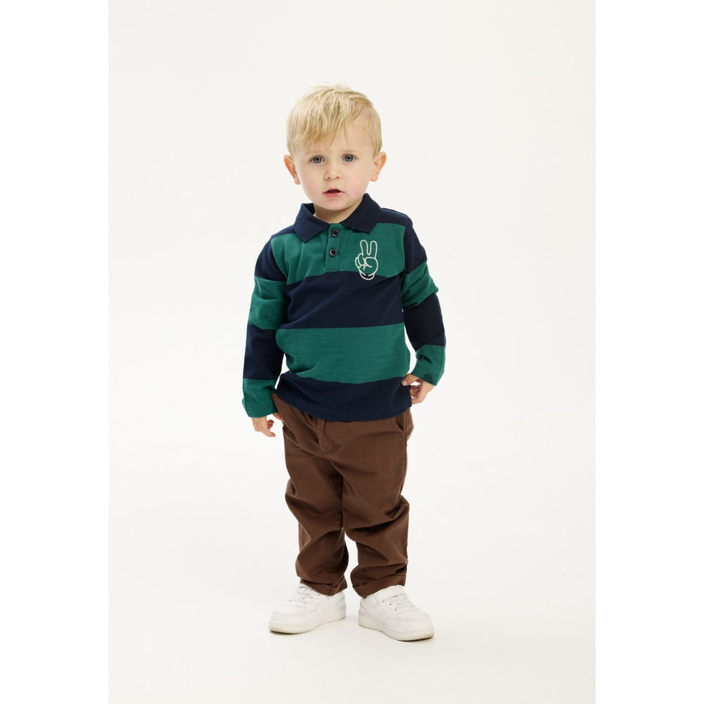 Køb THE NEW Siblings Navy Blazer Striped Pinon L_S Pique Polo