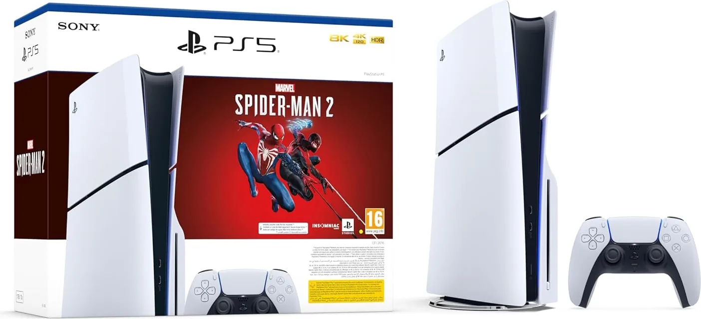 Sony PlayStation 5 Slim Édition Standard   Spider Man 2 Consoles de jeux