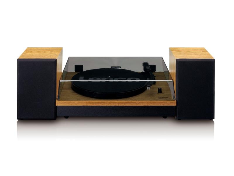 Lenco Musik-System LS-300 Braun Plattenspieler mit Bluetooth und Lautsprechern