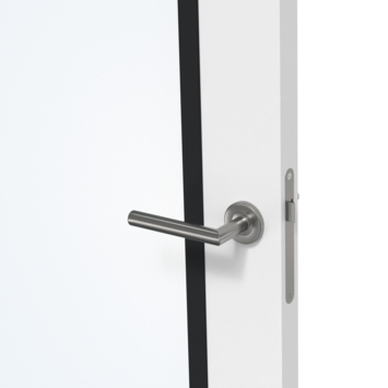 Arne & Bodil binnendeur ABD500 blank glas - wit afgelakt - glaslat diep zwart