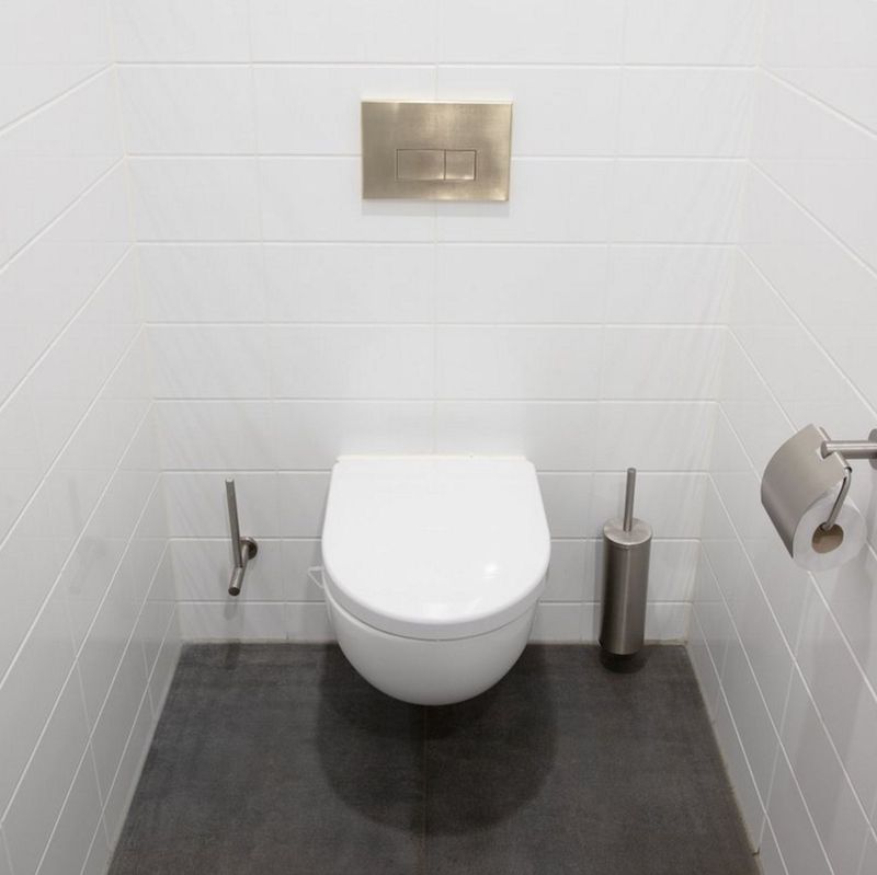 Qeramiq - Push Bedieningsplaat - Metaal - Geborsteld Messing - DualFlush