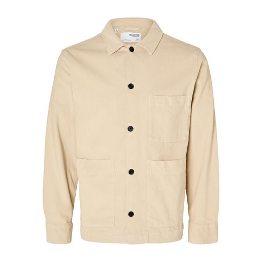 Selected Homme Loose Tony Overshirt, Oatmeal, S