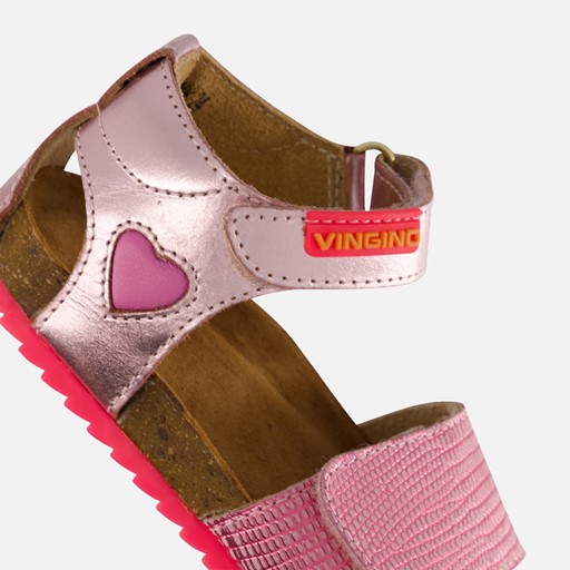 Vingino Floor Sandalen roze Leer