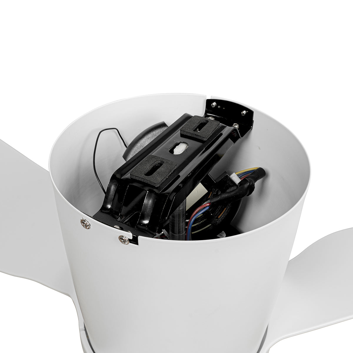 QAZQA Plafondventilator wit 123cm incl. LED dimbaar met