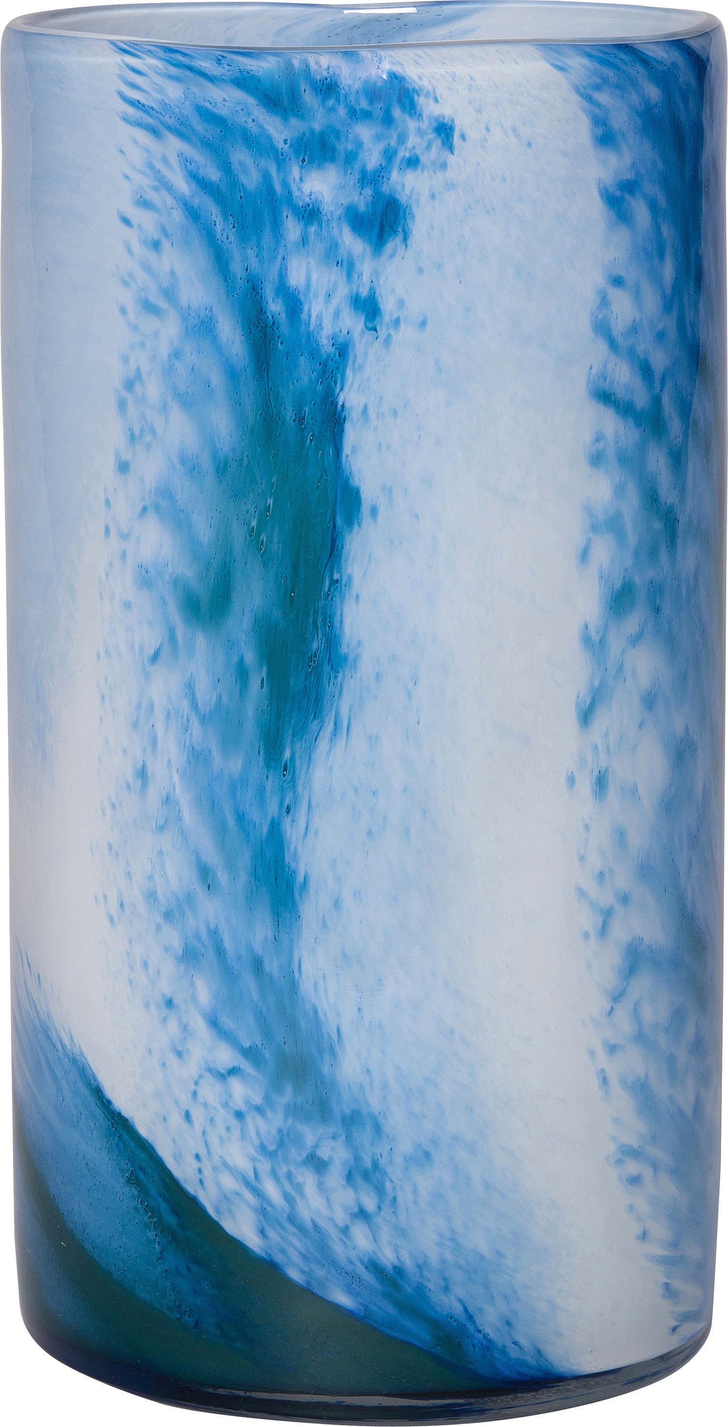 Intratuin vaas Vinz blauw / wit D 20 H 37,5 cm