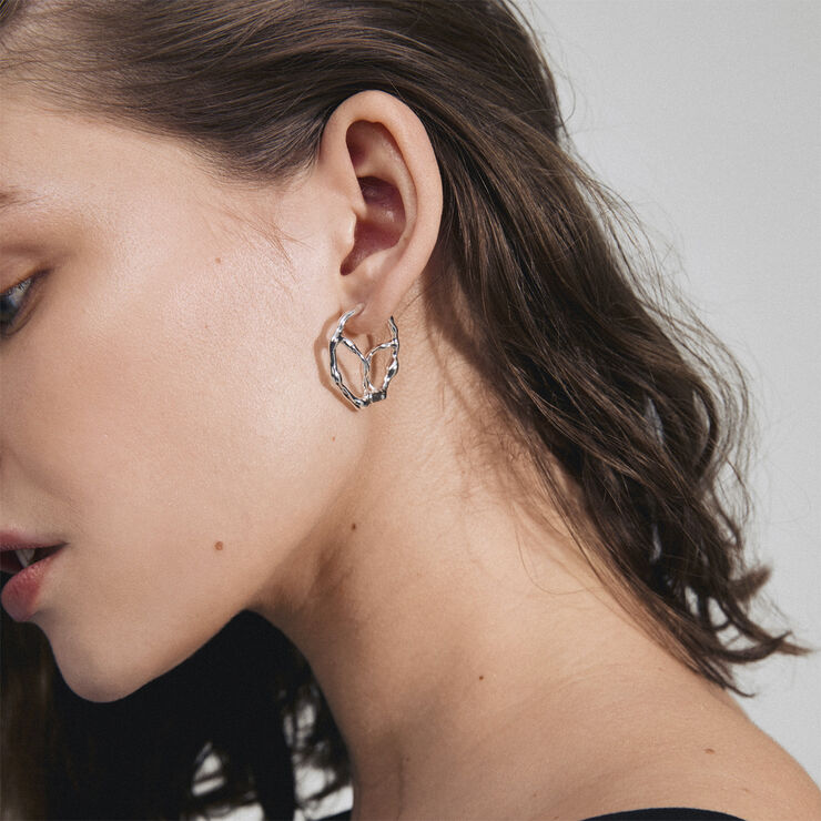 Pilgrim DIDO recycled hoop earrings silver-plated Sølv
