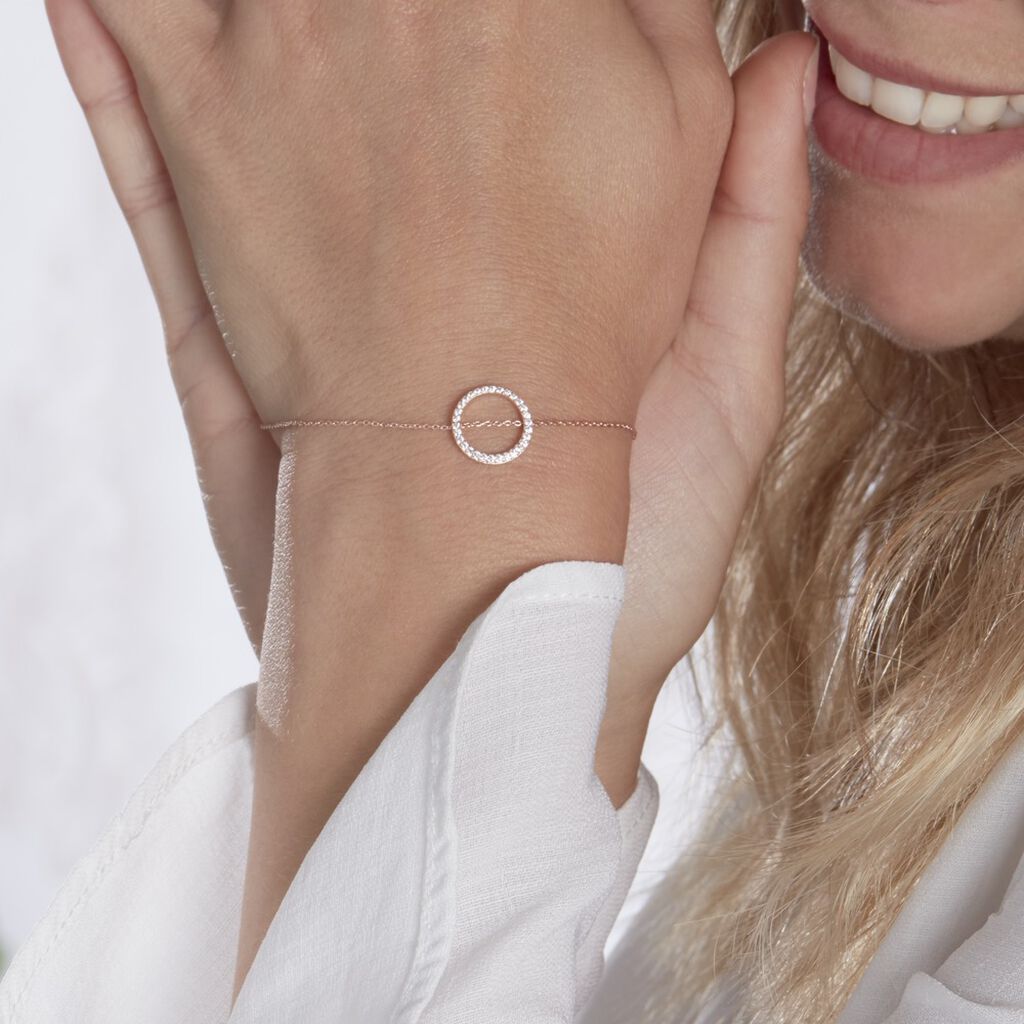 Bracelet Alysone Argent Rose Oxyde De Zirconium