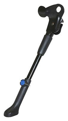 BEQUILLE VELO LATERALE ARRIERE 24-28'' REGLABLE FIXATION MOYEU ALU NOIR (RENFORCE POUR VAE-E-BIKE)