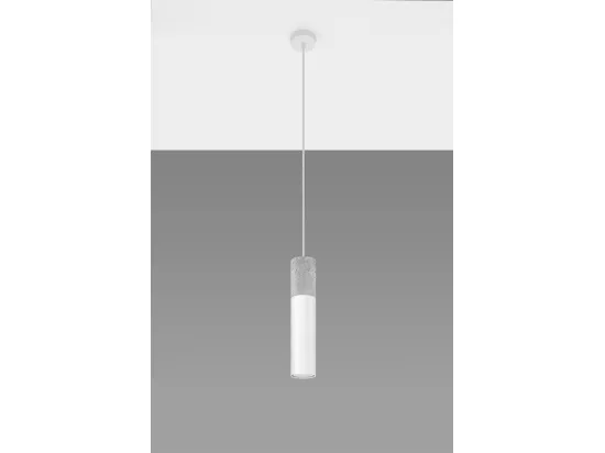 Sollux BORGIO Suspension Slim 8cm Gris Clair, Blanc GU10