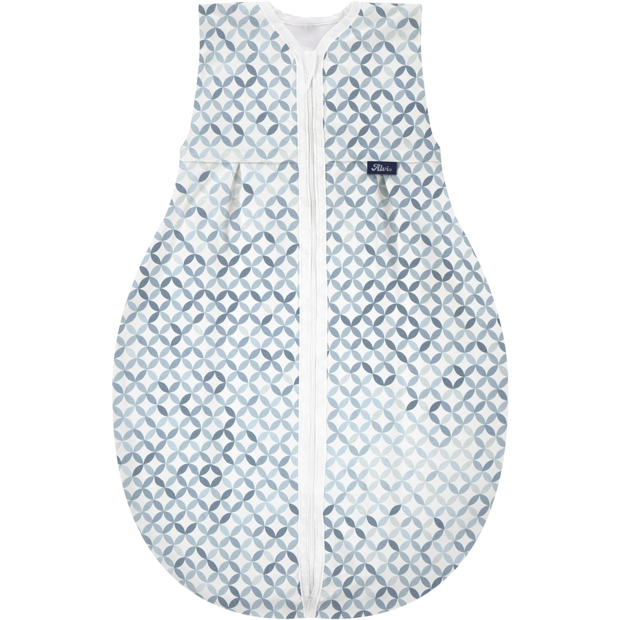 Alvi® Schlafsack Jersey Light Mosaik blauweiß