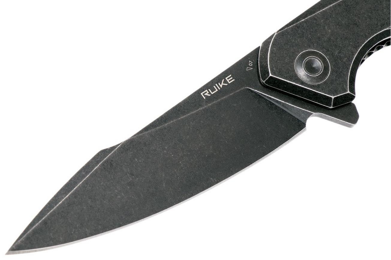 Ruike P128-SB zakmes, Blackwashed finish