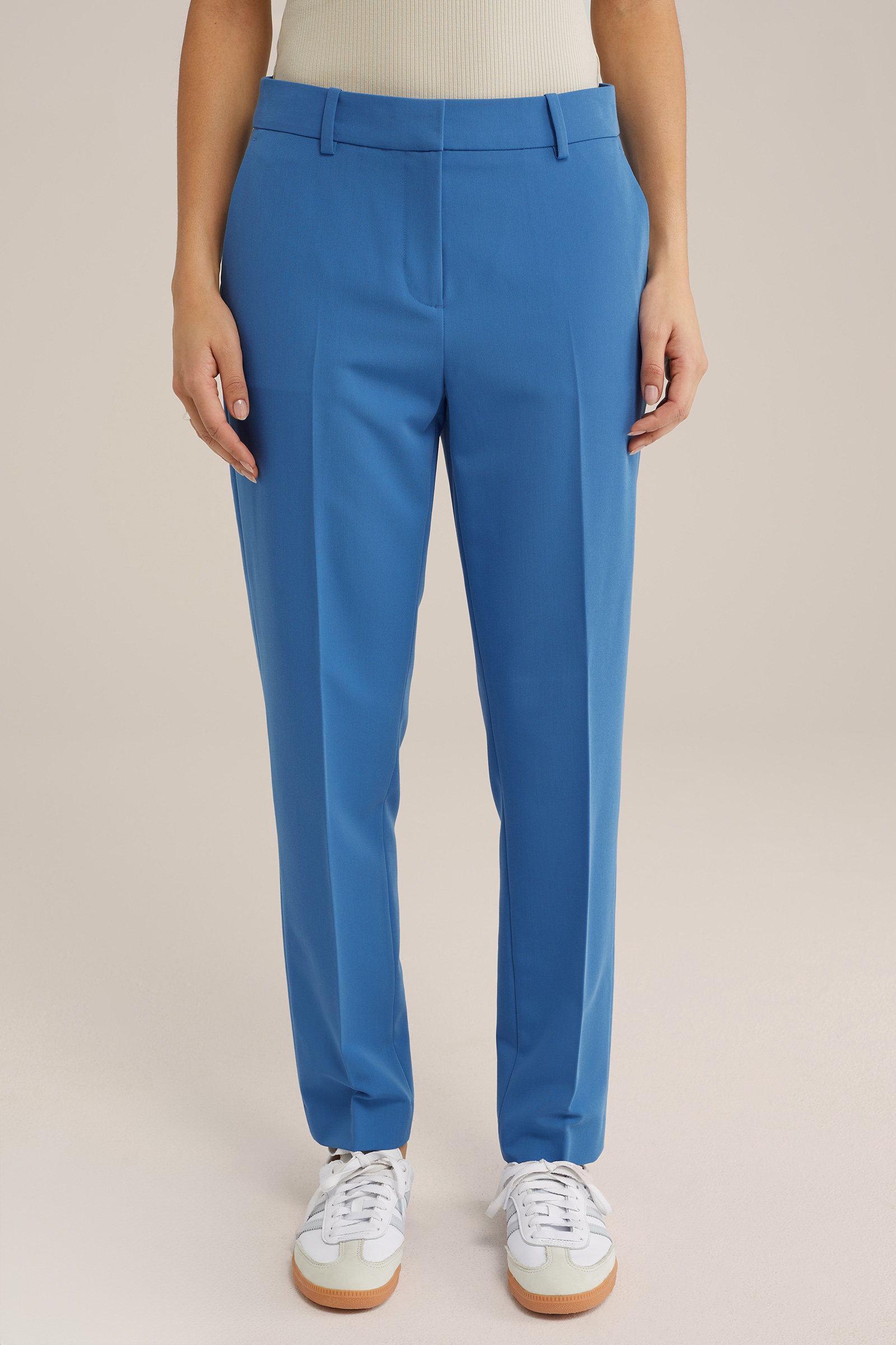 slim fit pantalon WE Fashion IJsblauw