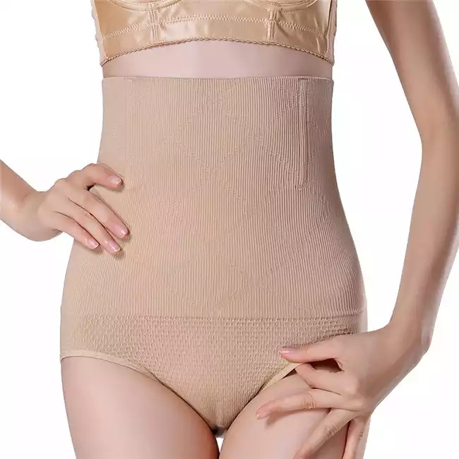 (Gr. S/M) Damen Body Former Shapewear ohne Hosenbeine Bauchweg Unterwäsche mit Korsett - Schwarz