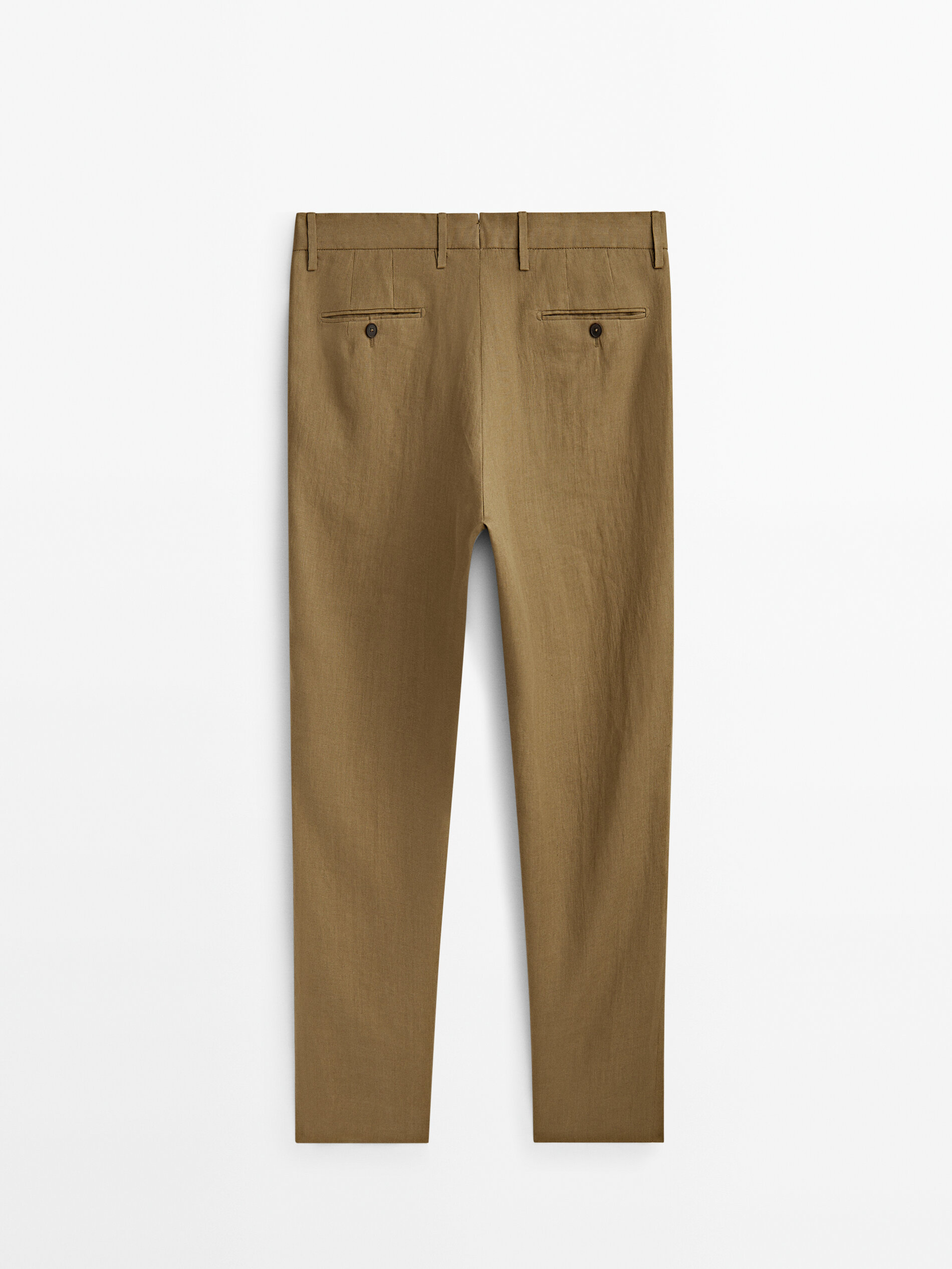 Calça pantalona 100% lino - BEGE
