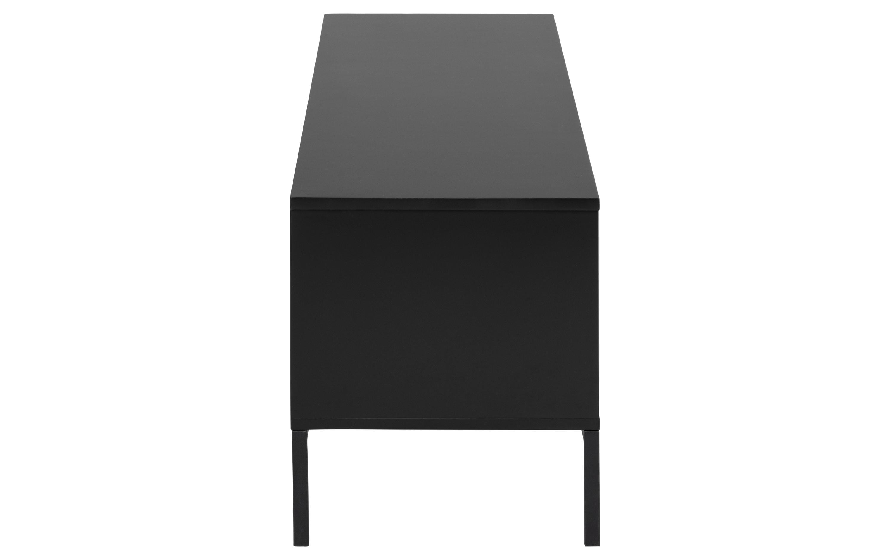 TV-Möbel Seaford 140 x 40 x 45 cm, Schwarz<br>TV-Kommode