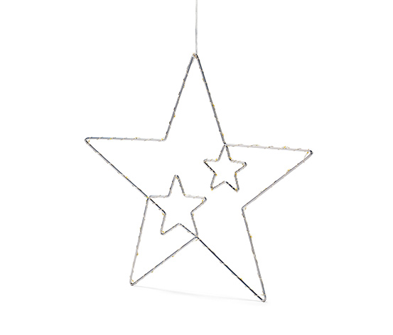 LED-Metallstern, hängend, klein
