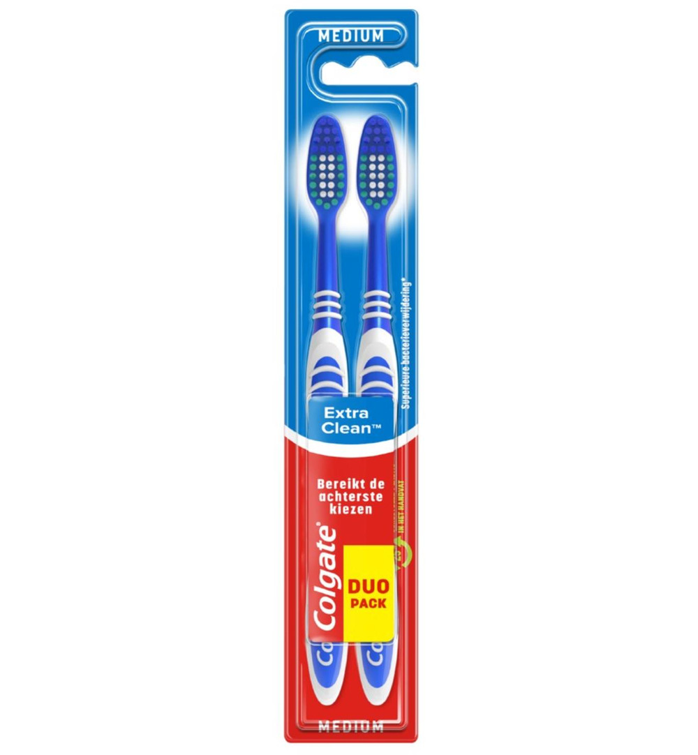 Colgate Tandenborstel Extra Clean Medium Duo (2 stuks)