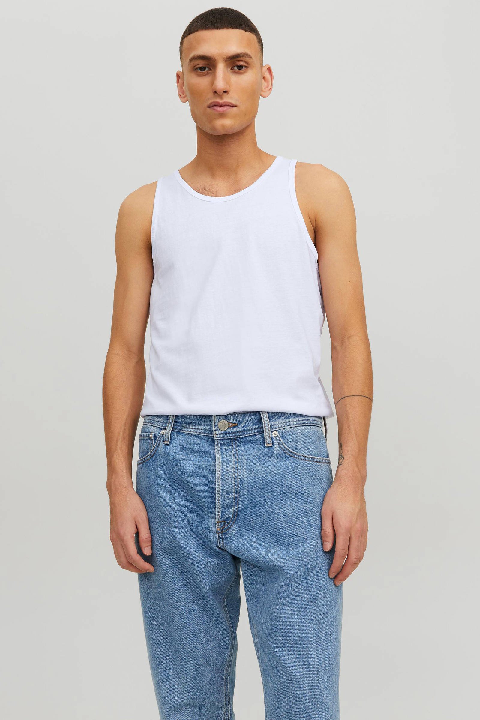 JACK & JONES hemd JACBASIC (set van 2 ) wit