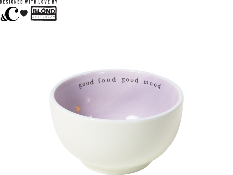 Geel snack kommetje - good food good mood