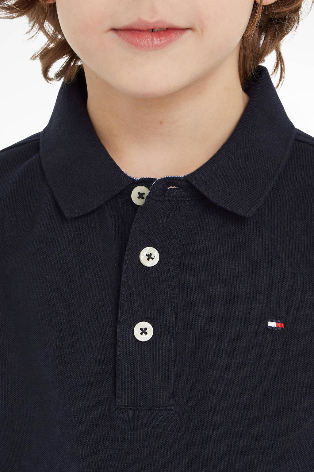 Tommy Hilfiger piqué polo donkerblauw