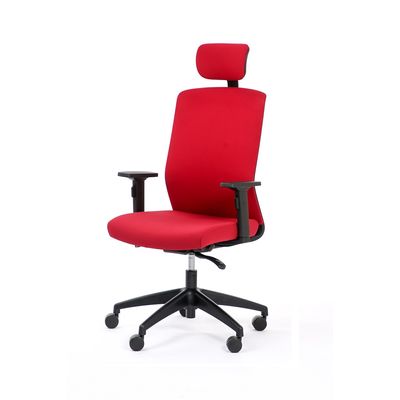 Fauteuil de bureau SCOTTY - accoudoirs réglables - appui-tête réglable - Rouge