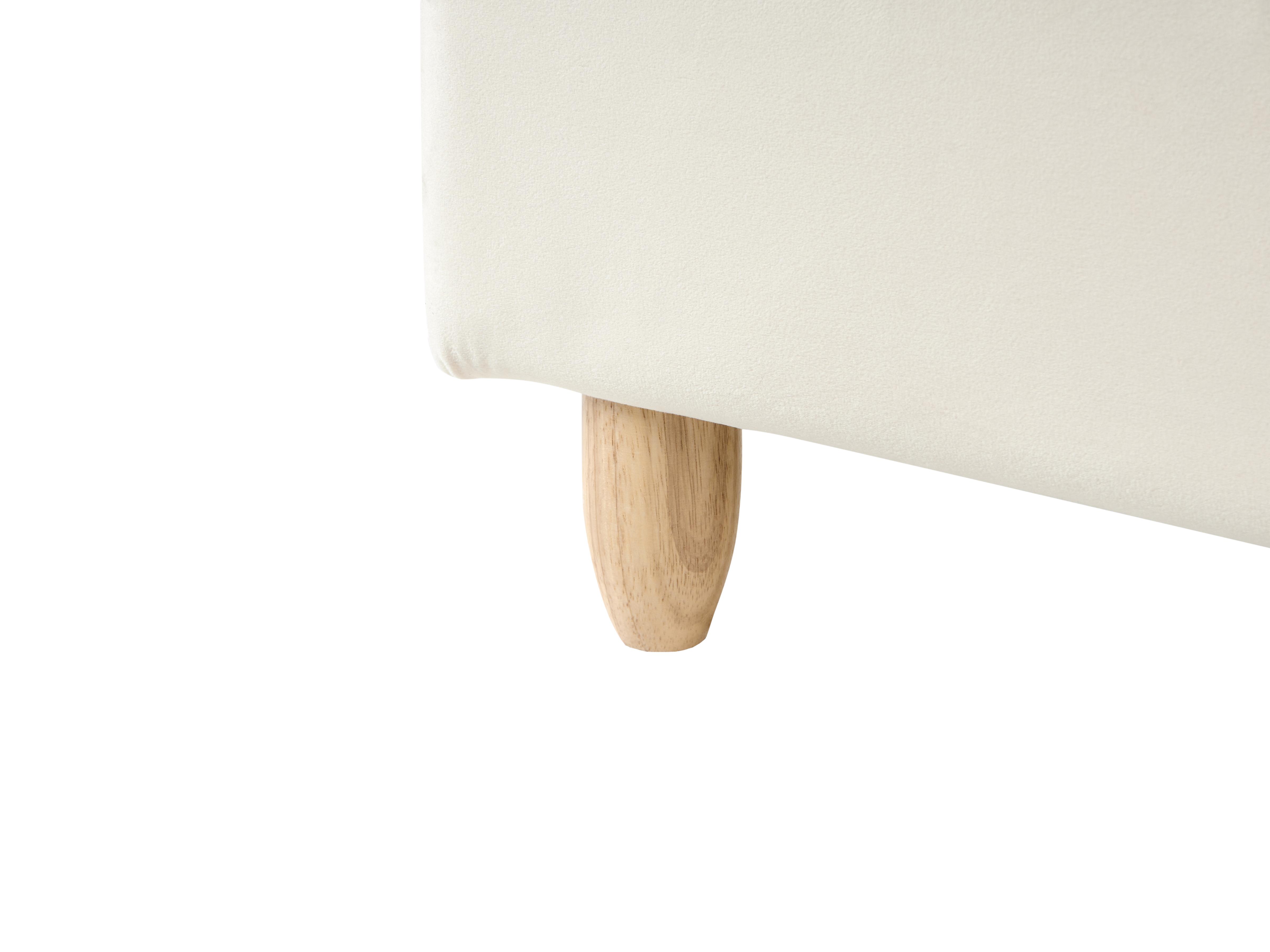 Kinderbed Zeeschelp Fluweel NEULISE 90 x 200 cm Beige