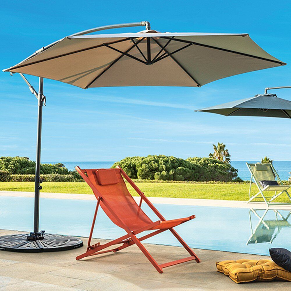 Parasol déporté MARBELLA taupe