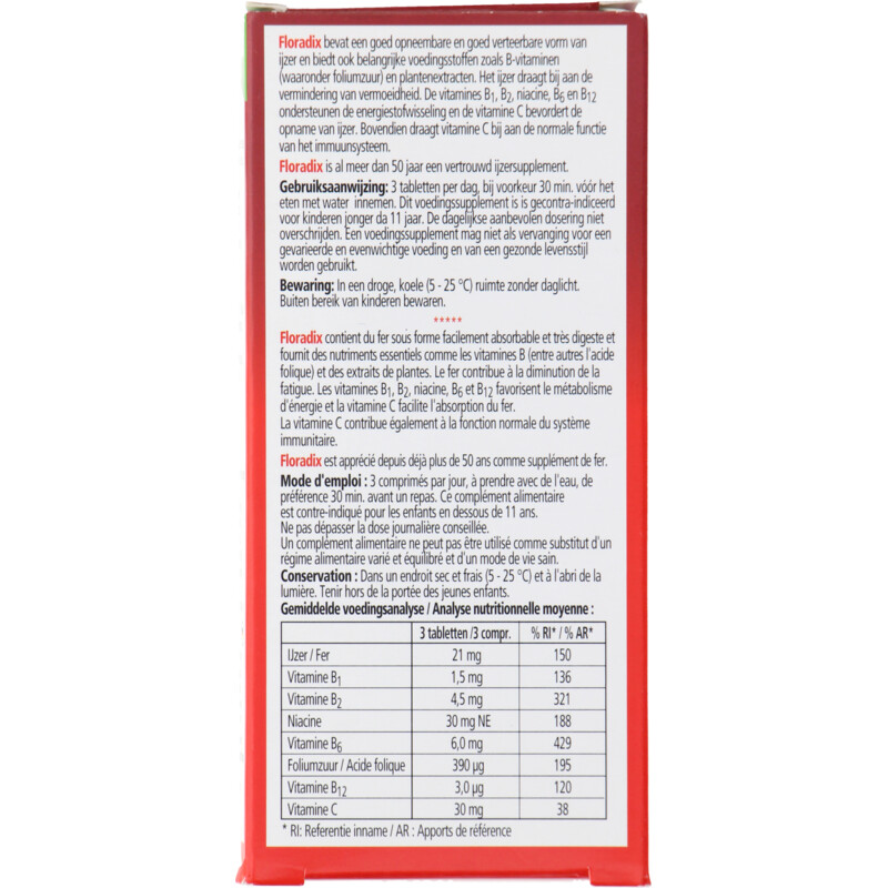 Floradix Ijzer-tabletten